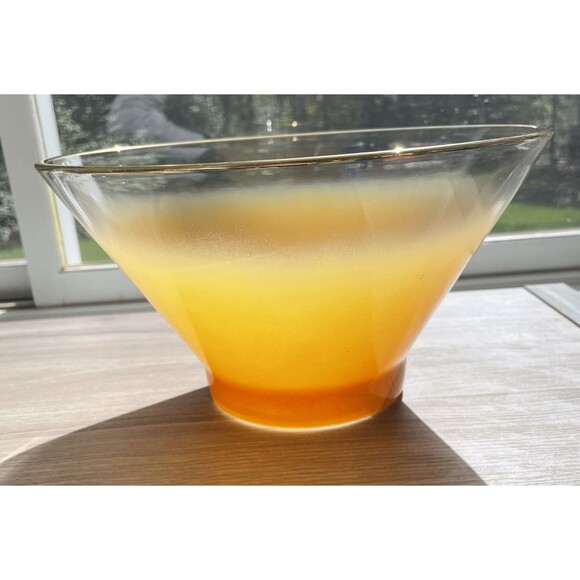 Vintage Orange Blendo Frosted Chip & Dip Bowl Set - Picture 16 of 16